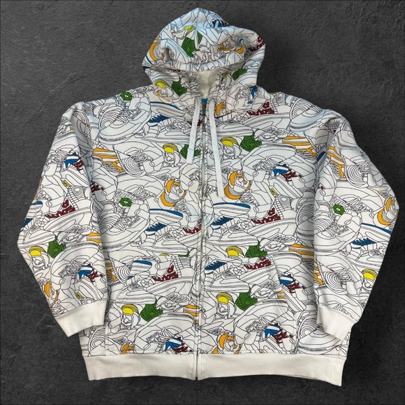 Vintage Y2K Southpole Hoodie AOP Sneaker Streetwear Grunge Sweatshirt Skater XL - Picture 9 of 16